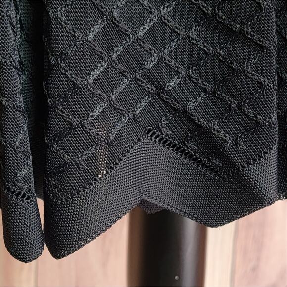 VINTAGE Alaïa Alaia Paris Black Fit and Flare Knit Dress, Sz 40FR / US 8 - Picture 6 of 16